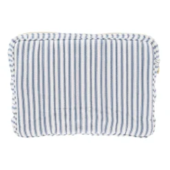 Bon Dep Pouch Big Ticking Stripe Blue Clearance