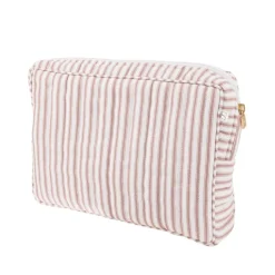 Bon Dep Pouch Big Ticking Stripe Dusty Pink Discount