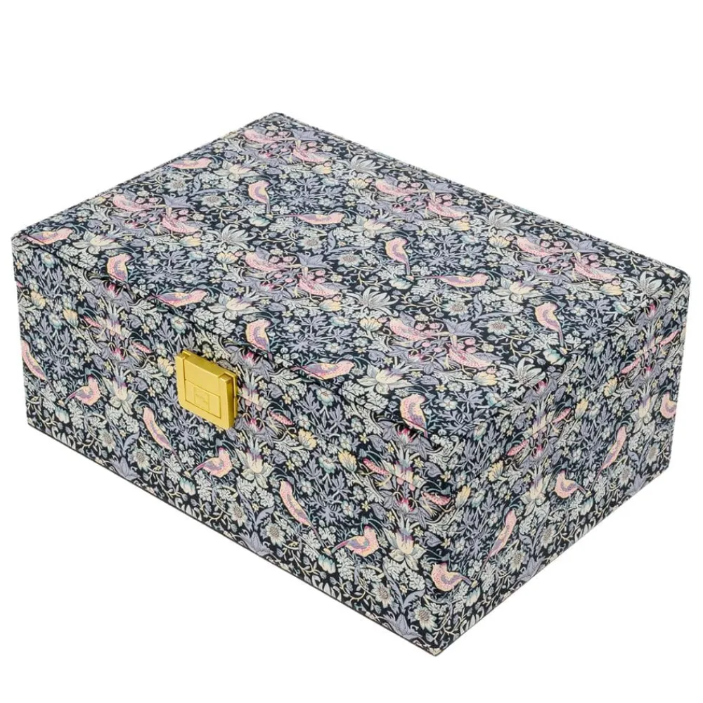 Bon Dep Smykkeskrin Square Liberty Strawberry Thief Black Outlet