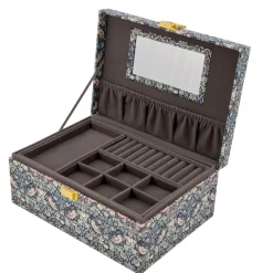 Bon Dep Smykkeskrin Square Liberty Strawberry Thief Black Outlet