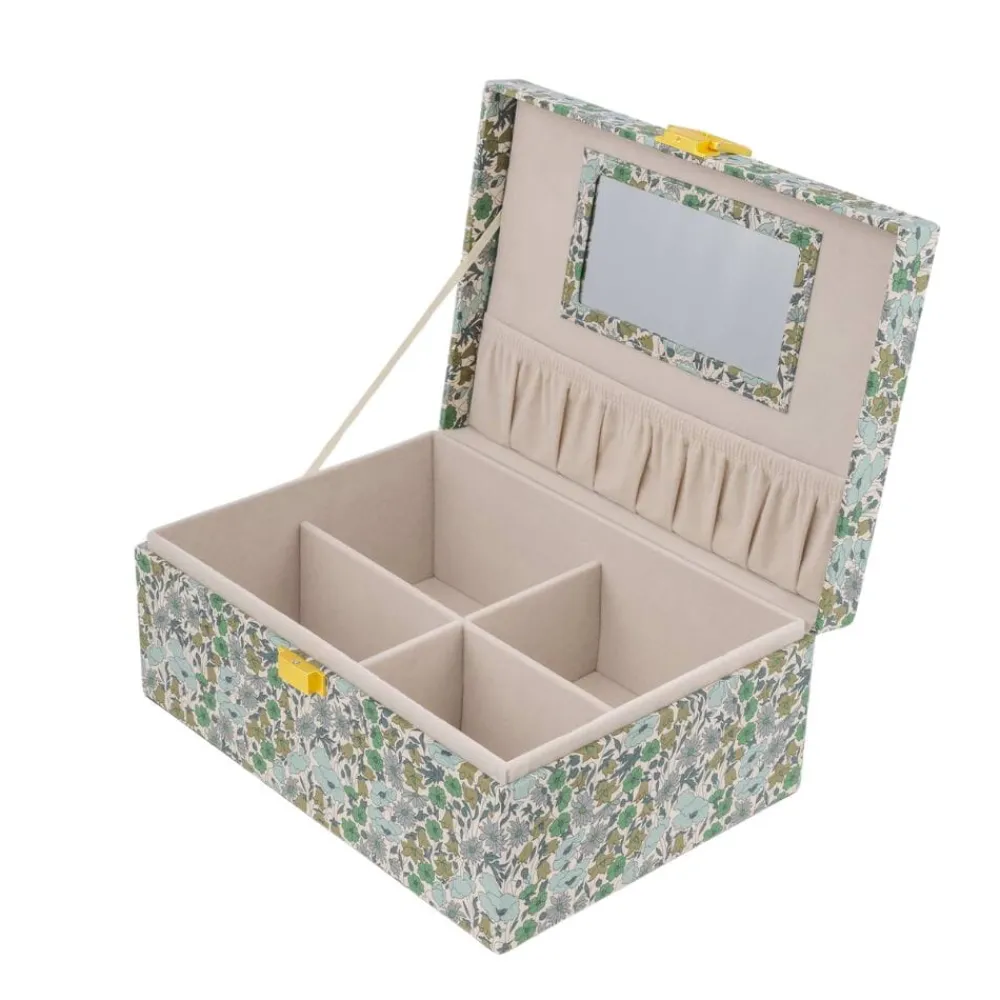 Bon Dep Smykkeskrin Square Liberty Poppy & Daisy Teal Sale