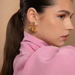 Caroline Svedbom Malva Earrings Gold Crystal Discount