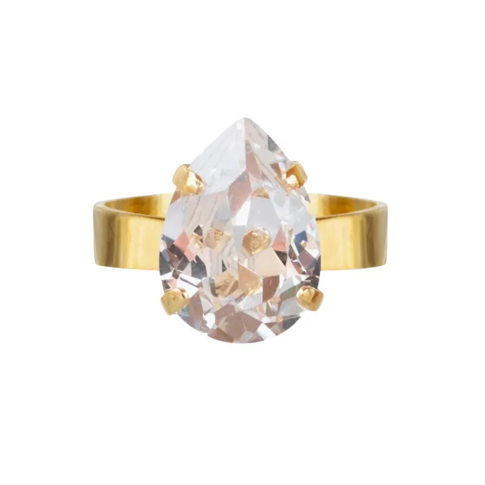 Caroline Svedbom Mini Drop Ring | Crystal Clearance