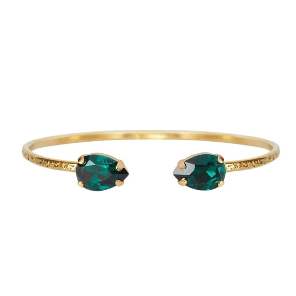 Caroline Svedbom Petite Drop Bracelet Gold Emerald Online