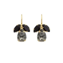 Caroline Svedbom Petite Timo Earrings Gold Black Diamond Jet Hot