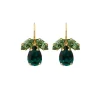 Caroline Svedbom Petite Timo Earrings Gold Green Combo New