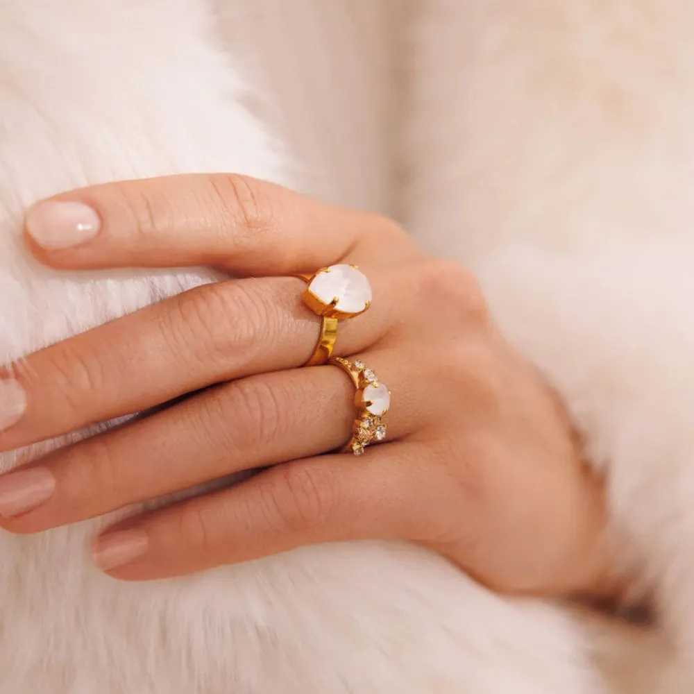 Caroline Svedbom Stardust Ring Gold Electric White Combo Best