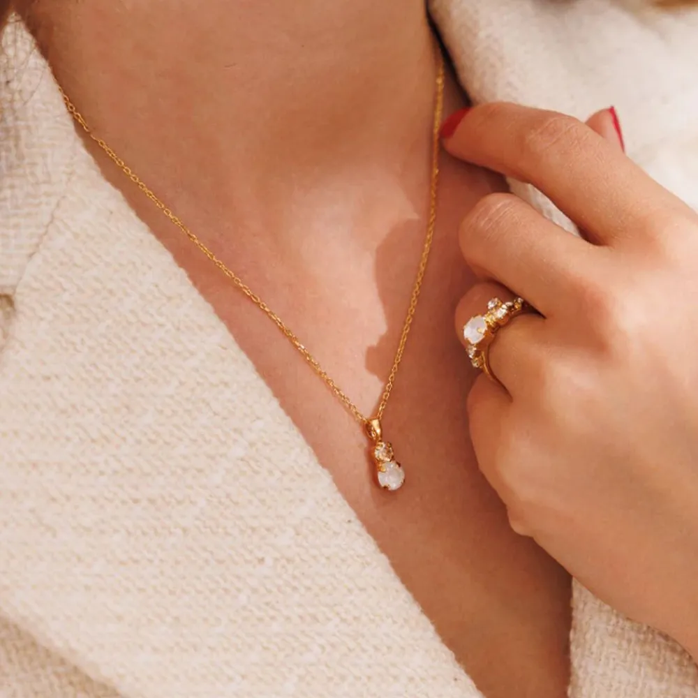 Caroline Svedbom Stardust Ring Gold Electric White Combo Best