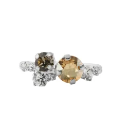 Caroline Svedbom Stardust Ring Rhodium Black Golden Combo Online