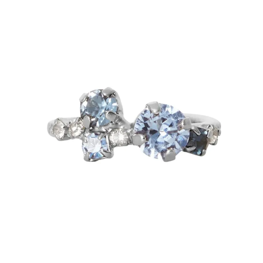 Caroline Svedbom Stardust Ring Rhodium Blue Combo Clearance