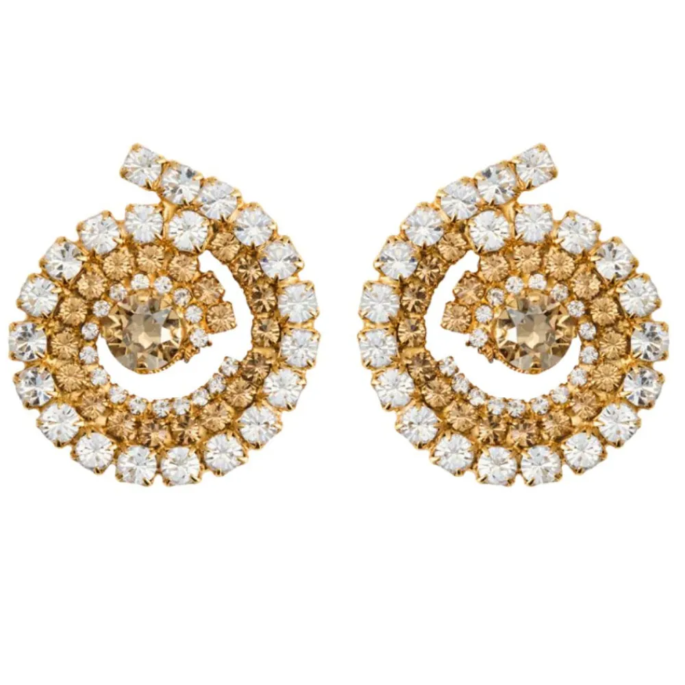 Caroline Svedbom Zia Earrings Gold Topaz Combo Outlet