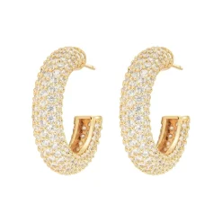 Emilia by Bon Dep Emilia Chunky Hoops White Sale
