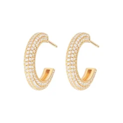 Emilia by Bon Dep Emilia Medium Chunky Hoops White Hot