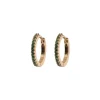 Emilia by Bon Dep Emilia Medium Hoops Green Discount