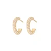Emilia by Bon Dep Emilia Small Chunky Hoops White Outlet