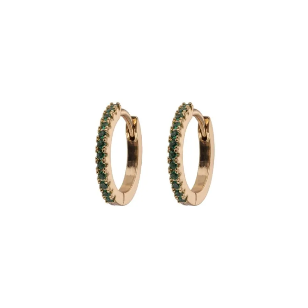 Emilia by Bon Dep Emilia Small Hoops Green Online