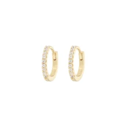 Emilia by Bon Dep Emilia - Small Hoops White Clearance