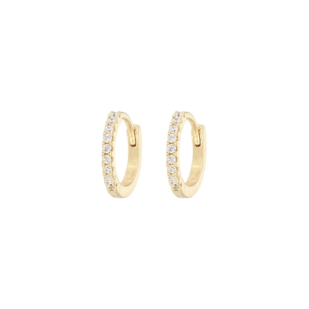 Emilia by Bon Dep Emilia - Small Hoops White Clearance
