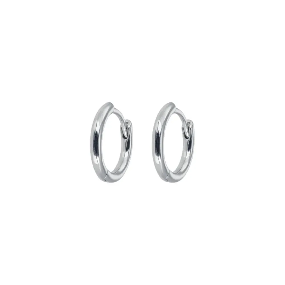 Emilia by Bon Dep Emilia Small Silver Hoops New
