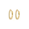 Emilia by Bon Dep Emilia Small Slim Hoops White Outlet
