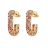 Emilia by Bon Dep Emilia Square Chunky Hoops Multi Discount